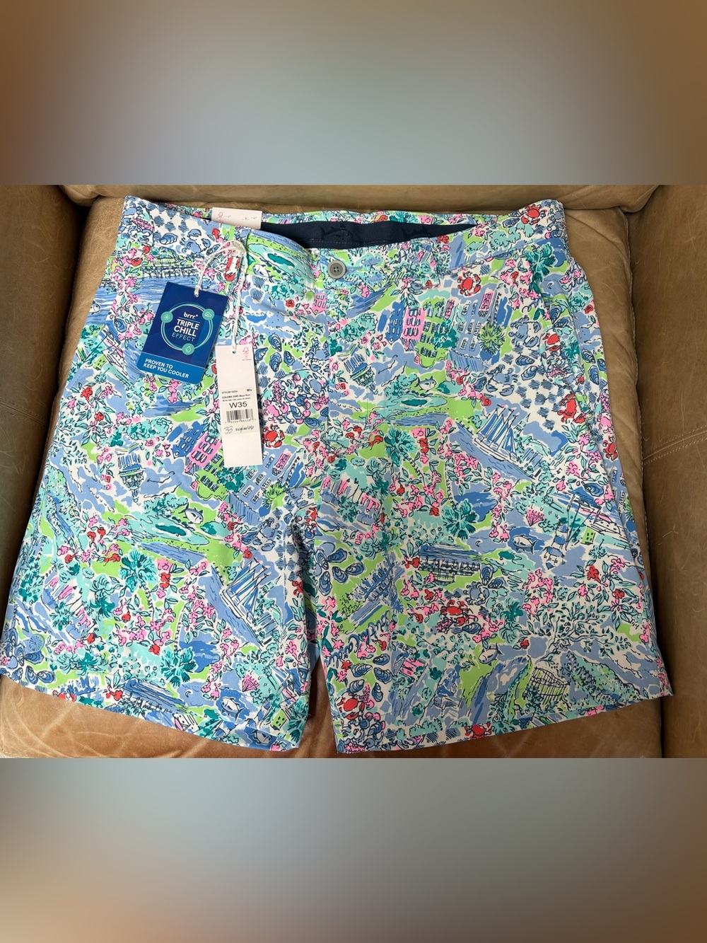 NWT Lilly Pulitzer x Southern Tide Lilly Lives SC shorts Waist 35